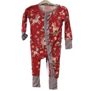 Snap ruffle convertible footie infant girl one piece